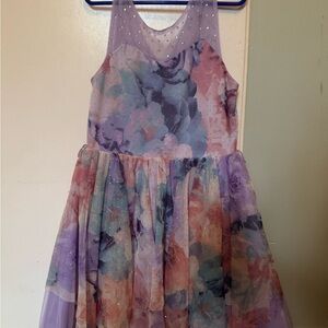 Floral Purple Kids Dress